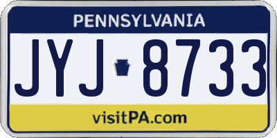 PA license plate JYJ8733
