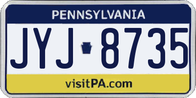 PA license plate JYJ8735