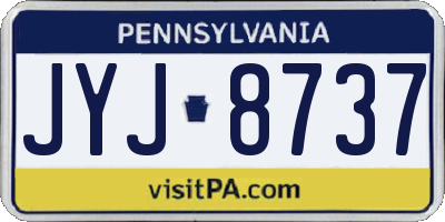 PA license plate JYJ8737