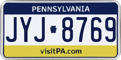 PA license plate JYJ8769