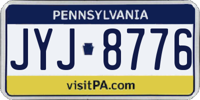 PA license plate JYJ8776