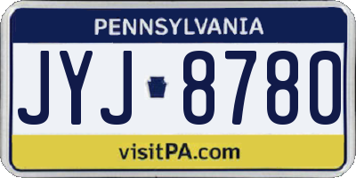 PA license plate JYJ8780