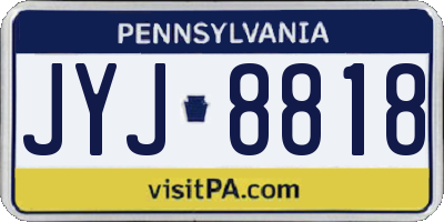 PA license plate JYJ8818