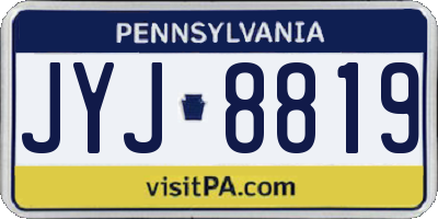 PA license plate JYJ8819