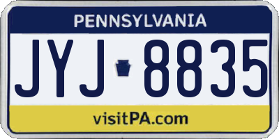 PA license plate JYJ8835