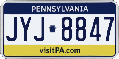 PA license plate JYJ8847