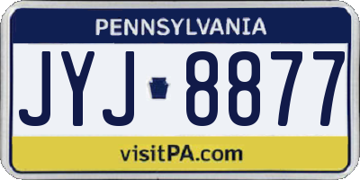 PA license plate JYJ8877