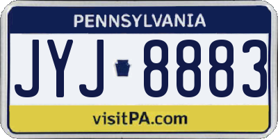 PA license plate JYJ8883
