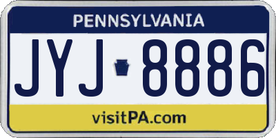 PA license plate JYJ8886