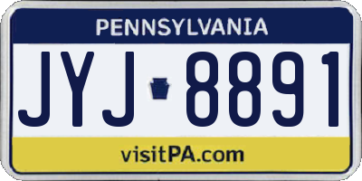 PA license plate JYJ8891