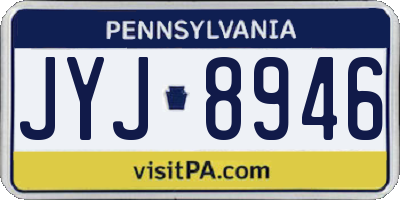 PA license plate JYJ8946