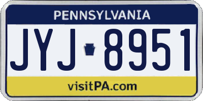 PA license plate JYJ8951