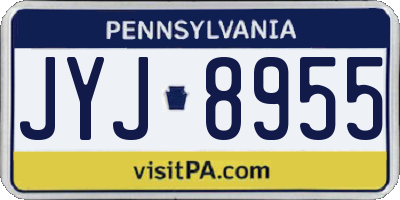 PA license plate JYJ8955