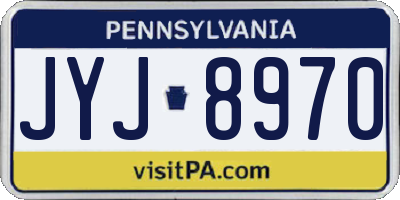 PA license plate JYJ8970