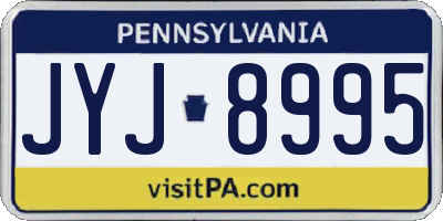 PA license plate JYJ8995