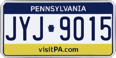 PA license plate JYJ9015