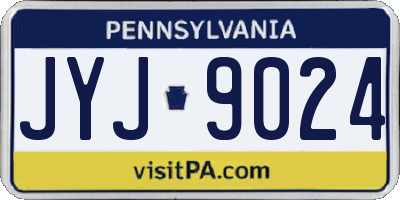 PA license plate JYJ9024