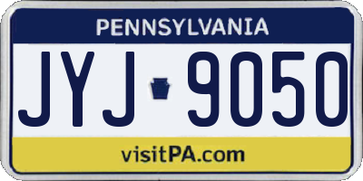 PA license plate JYJ9050