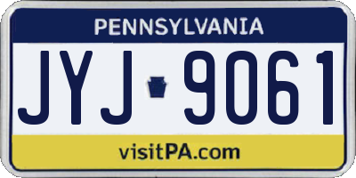 PA license plate JYJ9061