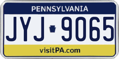PA license plate JYJ9065