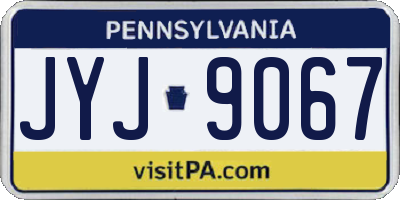 PA license plate JYJ9067