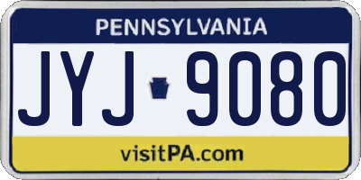 PA license plate JYJ9080
