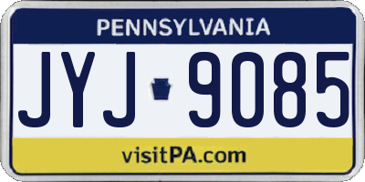 PA license plate JYJ9085