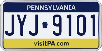 PA license plate JYJ9101