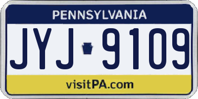 PA license plate JYJ9109