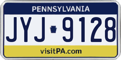 PA license plate JYJ9128