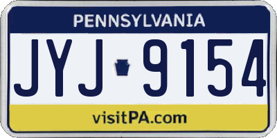 PA license plate JYJ9154