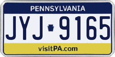 PA license plate JYJ9165