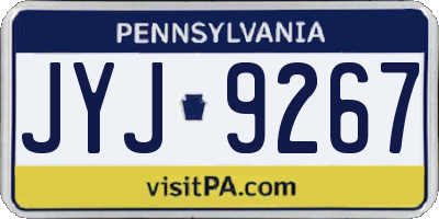 PA license plate JYJ9267
