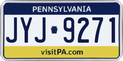 PA license plate JYJ9271