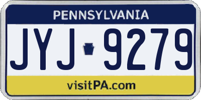 PA license plate JYJ9279