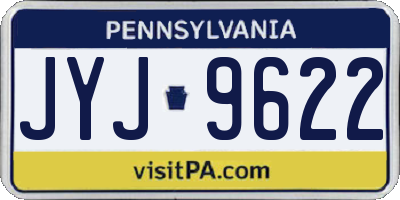 PA license plate JYJ9622