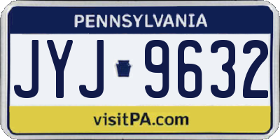 PA license plate JYJ9632