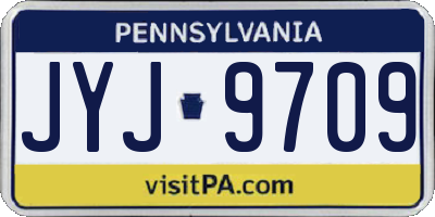 PA license plate JYJ9709
