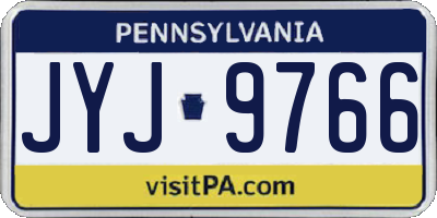 PA license plate JYJ9766