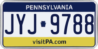 PA license plate JYJ9788
