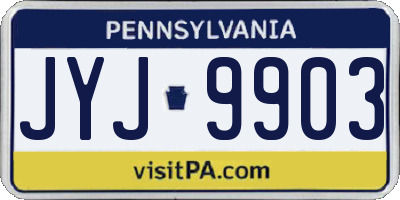 PA license plate JYJ9903