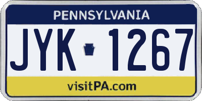 PA license plate JYK1267