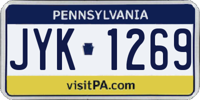 PA license plate JYK1269