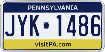 PA license plate JYK1486