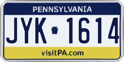PA license plate JYK1614