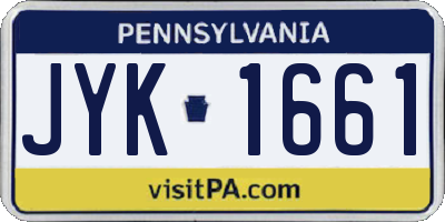 PA license plate JYK1661
