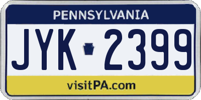 PA license plate JYK2399