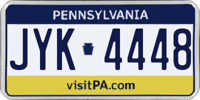 PA license plate JYK4448