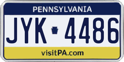 PA license plate JYK4486