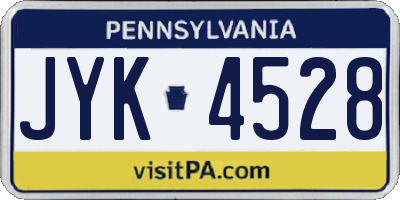 PA license plate JYK4528